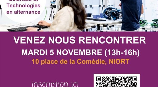 Candidatures en ré-orientation Bachelor Sciences et Technologies - Filières de l’Industrie à Niort - Mardi 5 novembre
