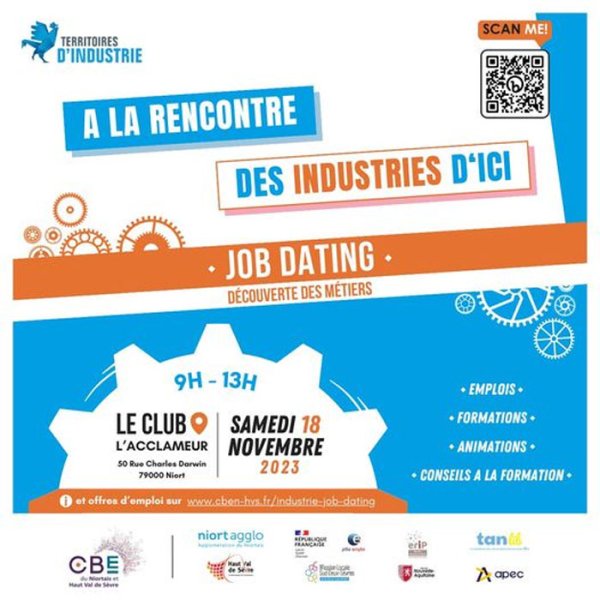 Semaine de l’Industrie : job dating industrie à Niort le 18 novembre