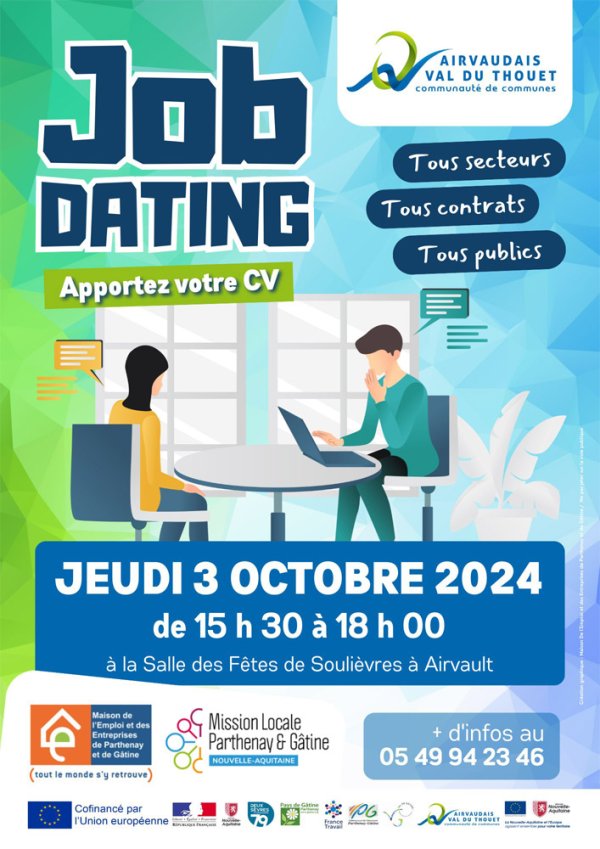 Un job dating spécial Airvaudais le 5 octobre