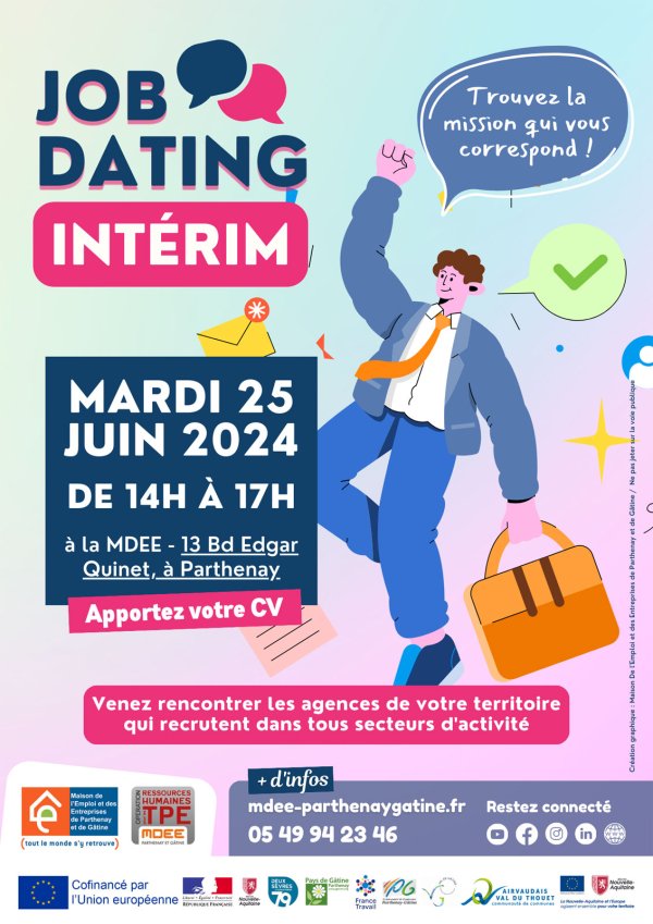 Un job dating spécial intérim à Parthenay le 25 juin