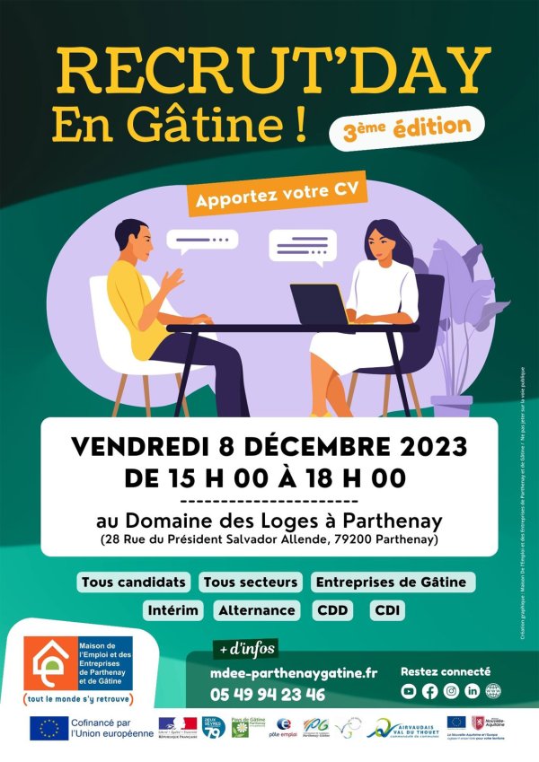 Recrut’Day en Gâtine le 8 décembre